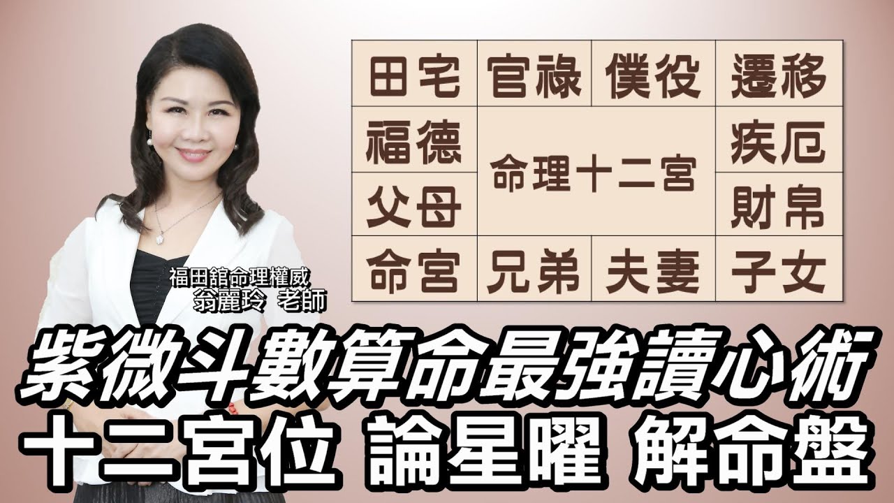 算命最強讀心術「紫微斗數」談宮位論星曜解命盤．